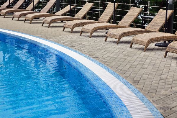 Poolside Hardscaping in Portland