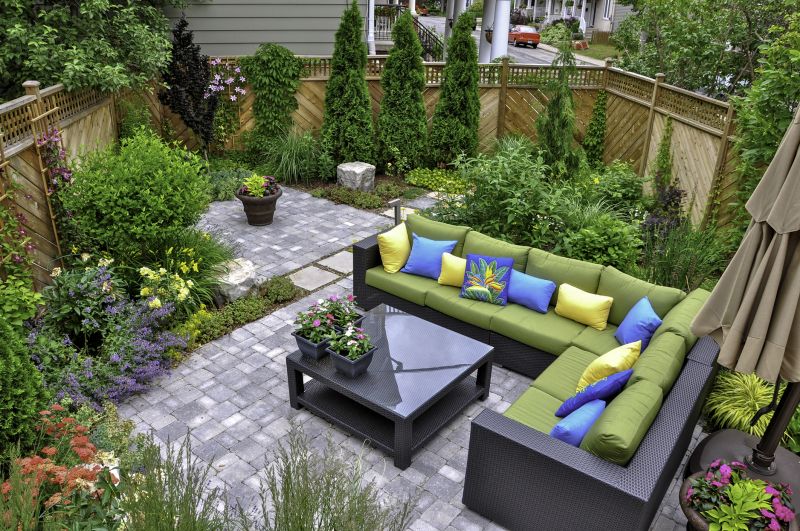Residential patio with seating area